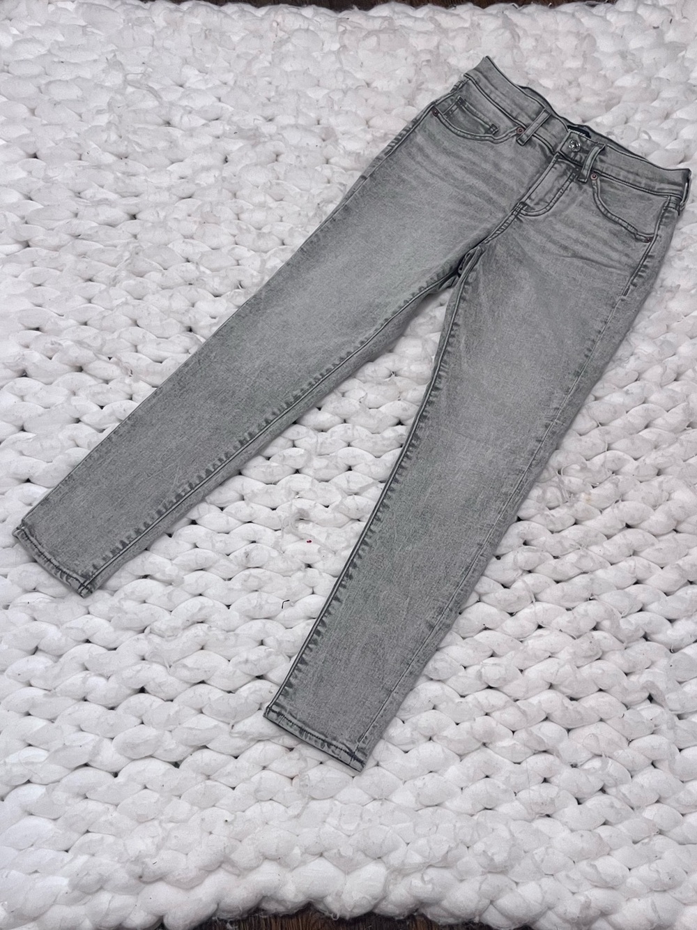 Express Women's Light Gray Skinny Jeans